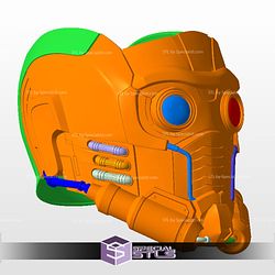 Cosplay STL Files Star Lord Helmet V3