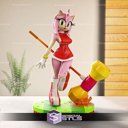 Amy Rose Sonic 3D Printing Figurine