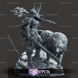 Barbarian Girl Diablo 3D Printing Figurine