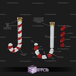 Cosplay STL Files Candy Cane Lightsaber