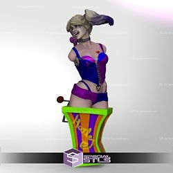 Harley Quinn Clown Bust 3D Model