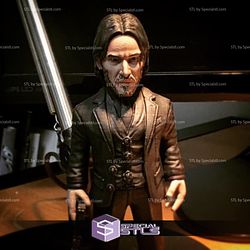 John Wick and Dog Chibi 3D Printing Figurine