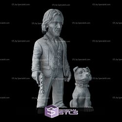 John Wick and Dog Chibi 3D Printing Figurine