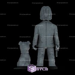 John Wick and Dog Chibi 3D Printing Figurine