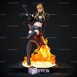 Magik on Fire 3D Printing Figurine