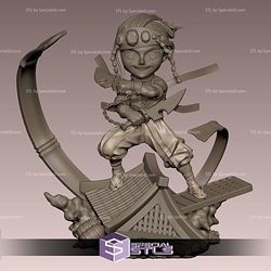 Tengen Uzui Chibi Demon Slayer 3D Model