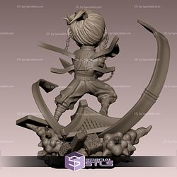 Tengen Uzui Chibi Demon Slayer 3D Model