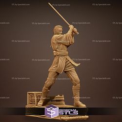 Young Obi Wan in Battle Starwars 3D Printing Figurine