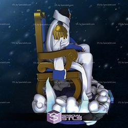 Aokiji Kuzan Marine Admiral on Throne Ready to 3D Print