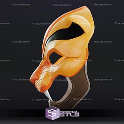 Cosplay STL Files Sengoku Yellow Ranger Mask 3D Print
