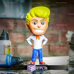 Chibi STL Collection - Fred 3D Printing Figurine Scooby Doo STL Files