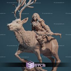 Gerda the Snow Huntress Fanart Ready to 3D Print
