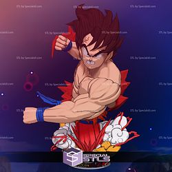 Goku in Battle Bust STL Files