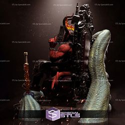Hellboy 2023 on Throne Ready to 3D Print