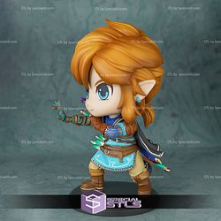 Link Chibi and Weapons 3D Printing Figurine