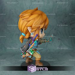 Link Chibi and Weapons 3D Printing Figurine