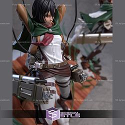 Mikasa on Roof Attack on Titan 3D Printing Figurine