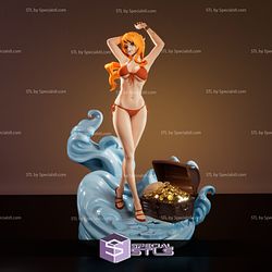 Nami Treasure Bikini and Nude 3D Printing Figurine