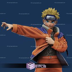 Naruto Wearing Jacket 3D Model 3D Printing Figurine