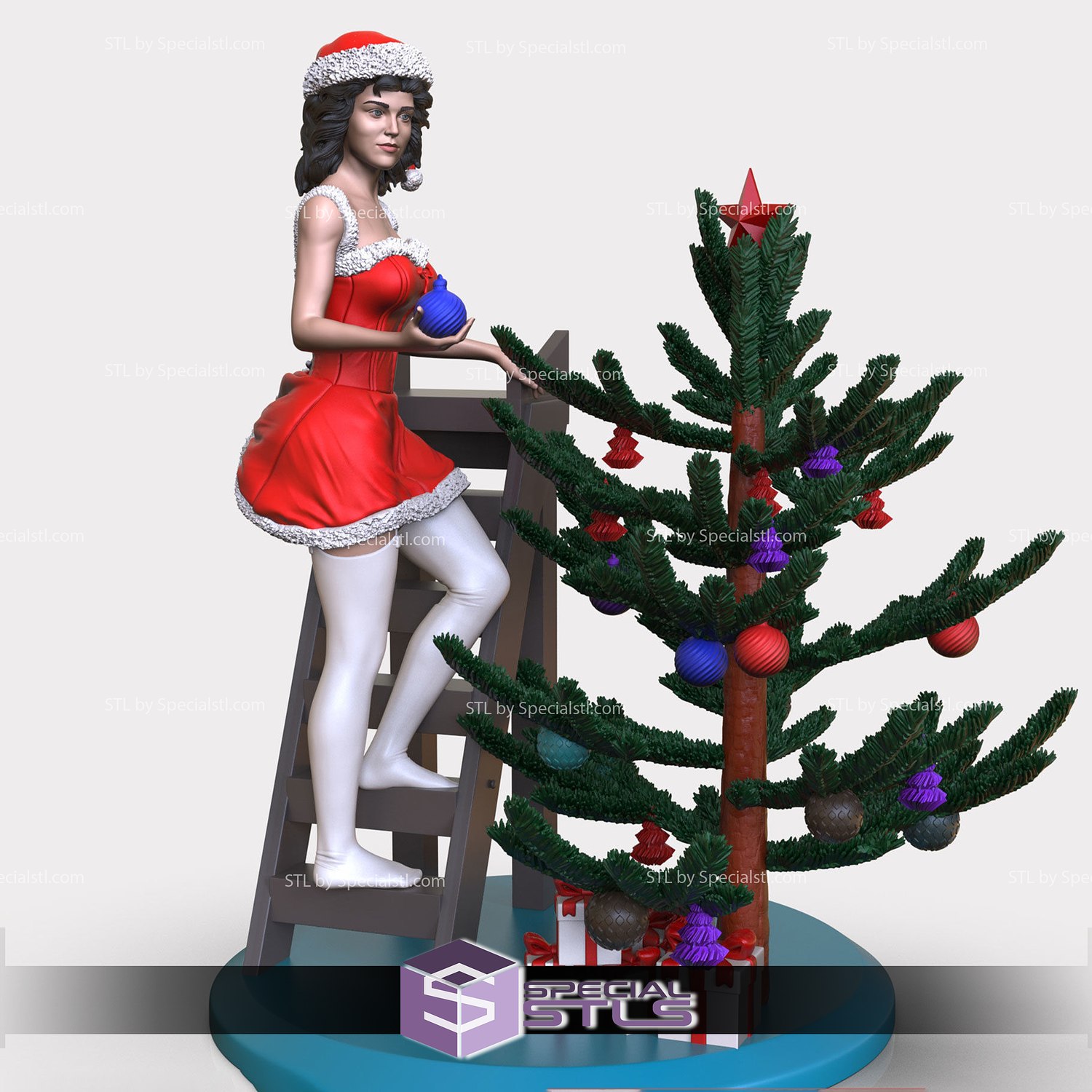 Girl and Christmas Tree Fanart