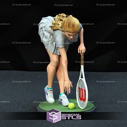 Pin Up Tennis Girl 3D Printing Figurine