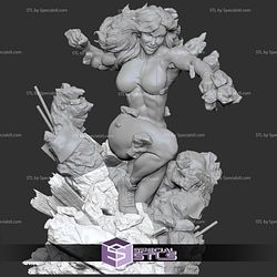 She Hulk Broken Rock Ready to 3D Print