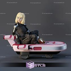 Shin Hati on a Speeder Starwars 3D Printing Figurine