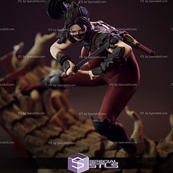 Taki in Battle 3D Model Soulcalibur