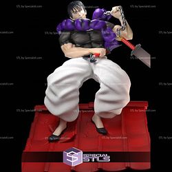 Toji Fushiguro on Roof STL Files Jujutsu Kaisen