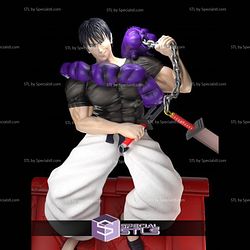 Toji Fushiguro on Roof STL Files Jujutsu Kaisen