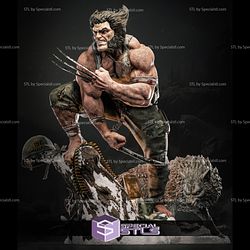 Wolverine and Wolf in Battle 3D Printing Figurine