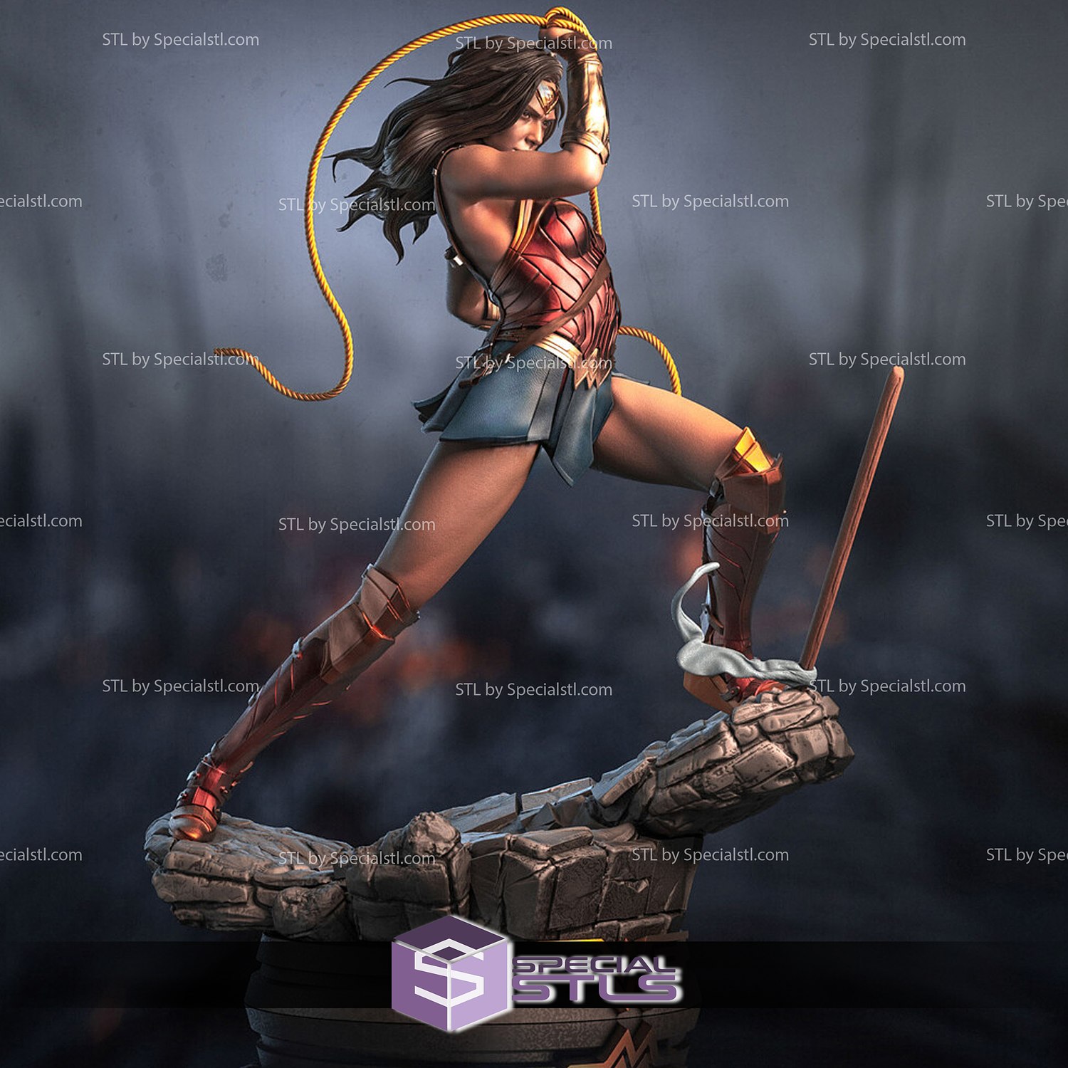Wonder Woman Warrior Battle Mode V2 3D Model