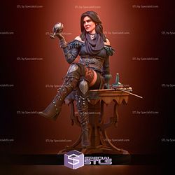 Yennefer Sitting Pose Witcher 3 3D Printable