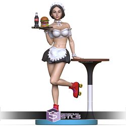 Waitress on Roller Skates Fanart