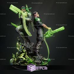 Green Lantern and John Stuart Diorama Ready to 3D Print 3D Printing Figurine