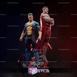 Omni Man and Invincible Flying Diorama 3D Printing Figurine