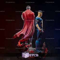 Omni Man and Invincible Flying Diorama 3D Printing Figurine